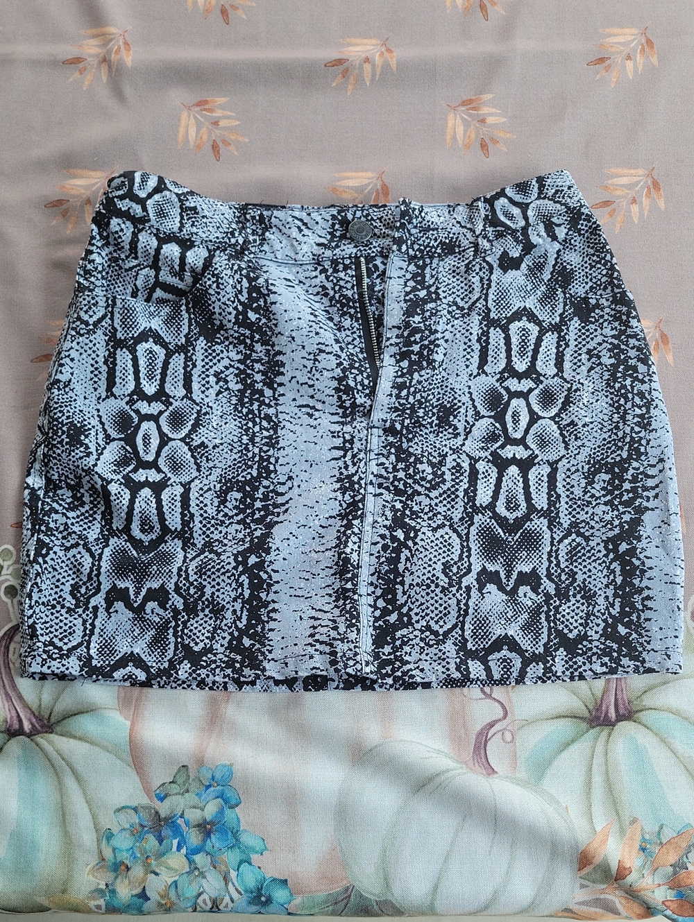 Motel Denim Mini Skirt